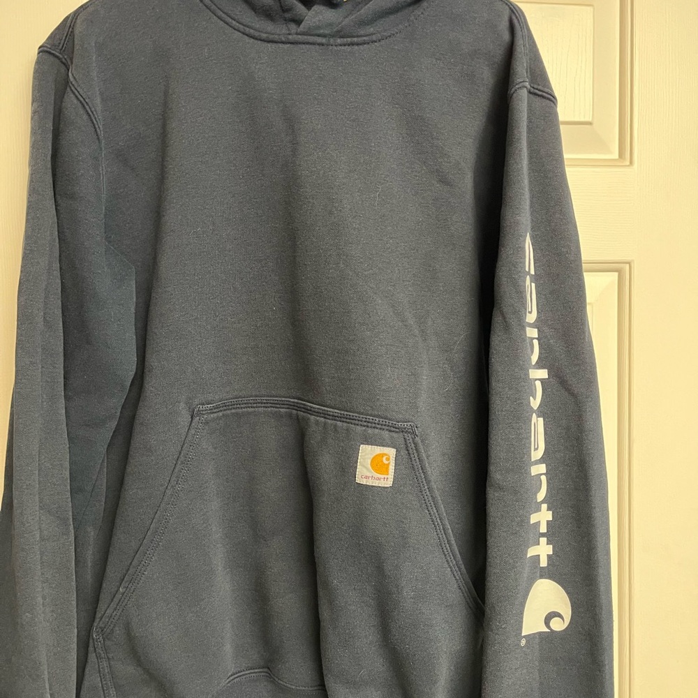 Carhartt navy blue Pullover Hoodie with Long Sleeves